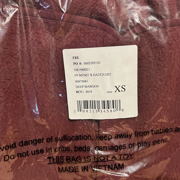 FP Movement Hit The Slopes Fleece Jacket in Maroon Size XS S M L $178 Retail NWT - Picture 7 of 10